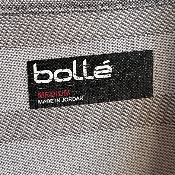 Bolle Men’s Medium Polo Grey on Grey Stripes - Picture 2 of 5